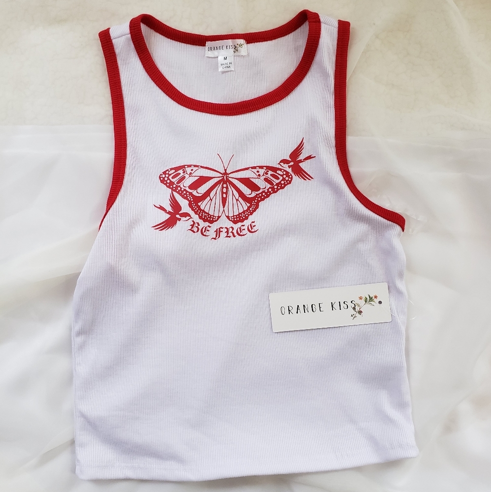 Orange Kiss Crop Top